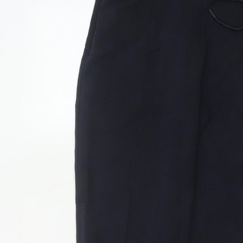 Marks & Spencer Women’s Navy UK 12 Short Straight Drawstring Trousers