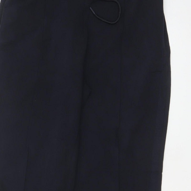 Marks & Spencer Women’s Navy UK 12 Short Straight Drawstring Trousers