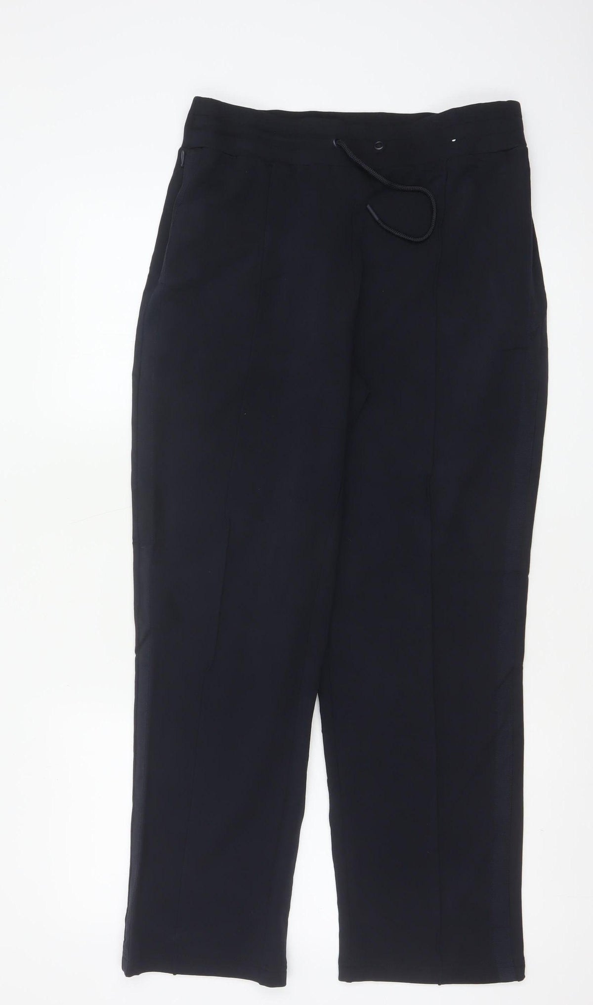 Marks & Spencer Women’s Navy UK 12 Short Straight Drawstring Trousers