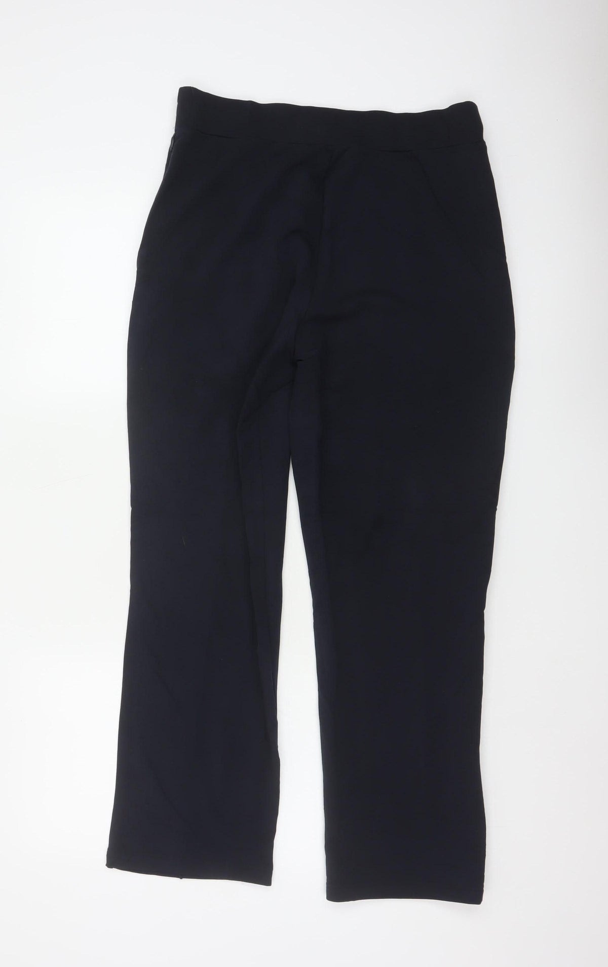 Marks & Spencer Women’s Navy UK 12 Short Straight Drawstring Trousers