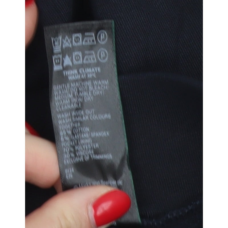 Marks & Spencer Women’s Navy UK 12 Short Straight Drawstring Trousers