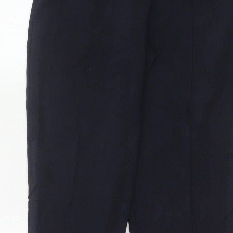 Marks & Spencer Women’s Navy UK 12 Short Straight Drawstring Trousers