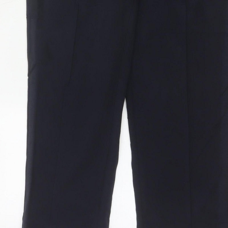 Marks & Spencer Women’s Navy UK 12 Short Straight Drawstring Trousers