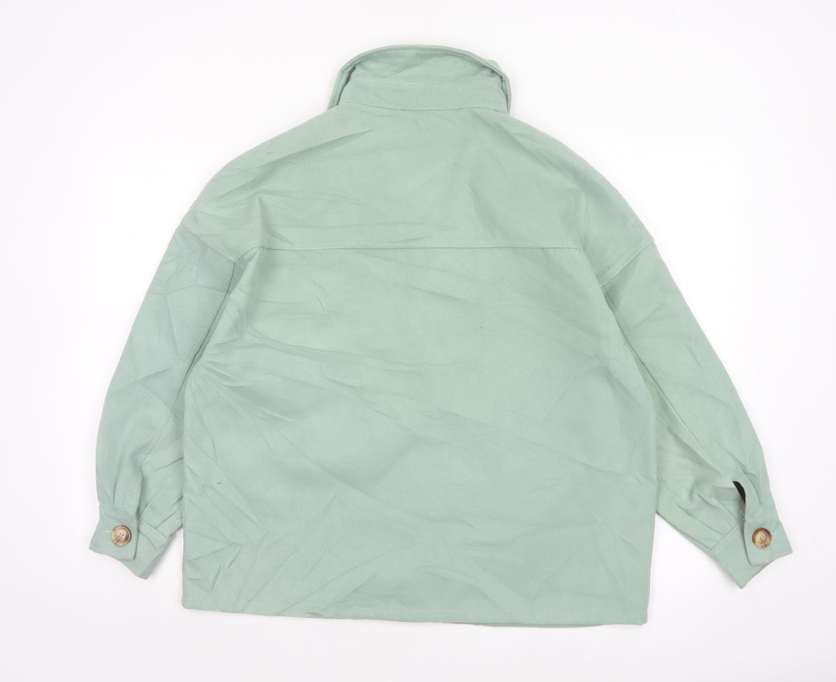 Missguided Women’s Green Petite UK 8 Basic Button Jacket