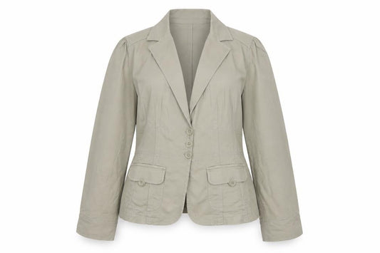 Rocha John Rocha Women’s Grey Size 14 Cotton Stretch Blazer Jacket