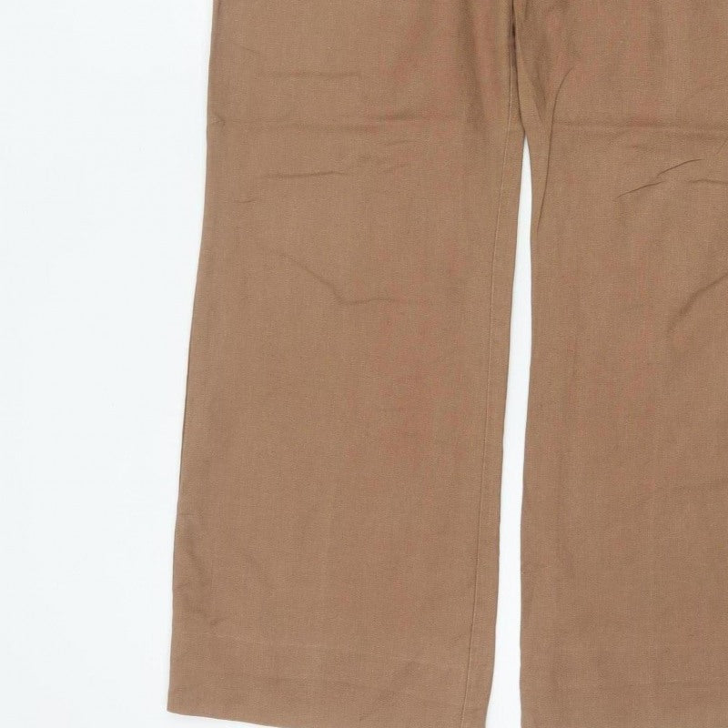 Next Women’s Brown Size 16 Long Straight Leg Smart Trousers