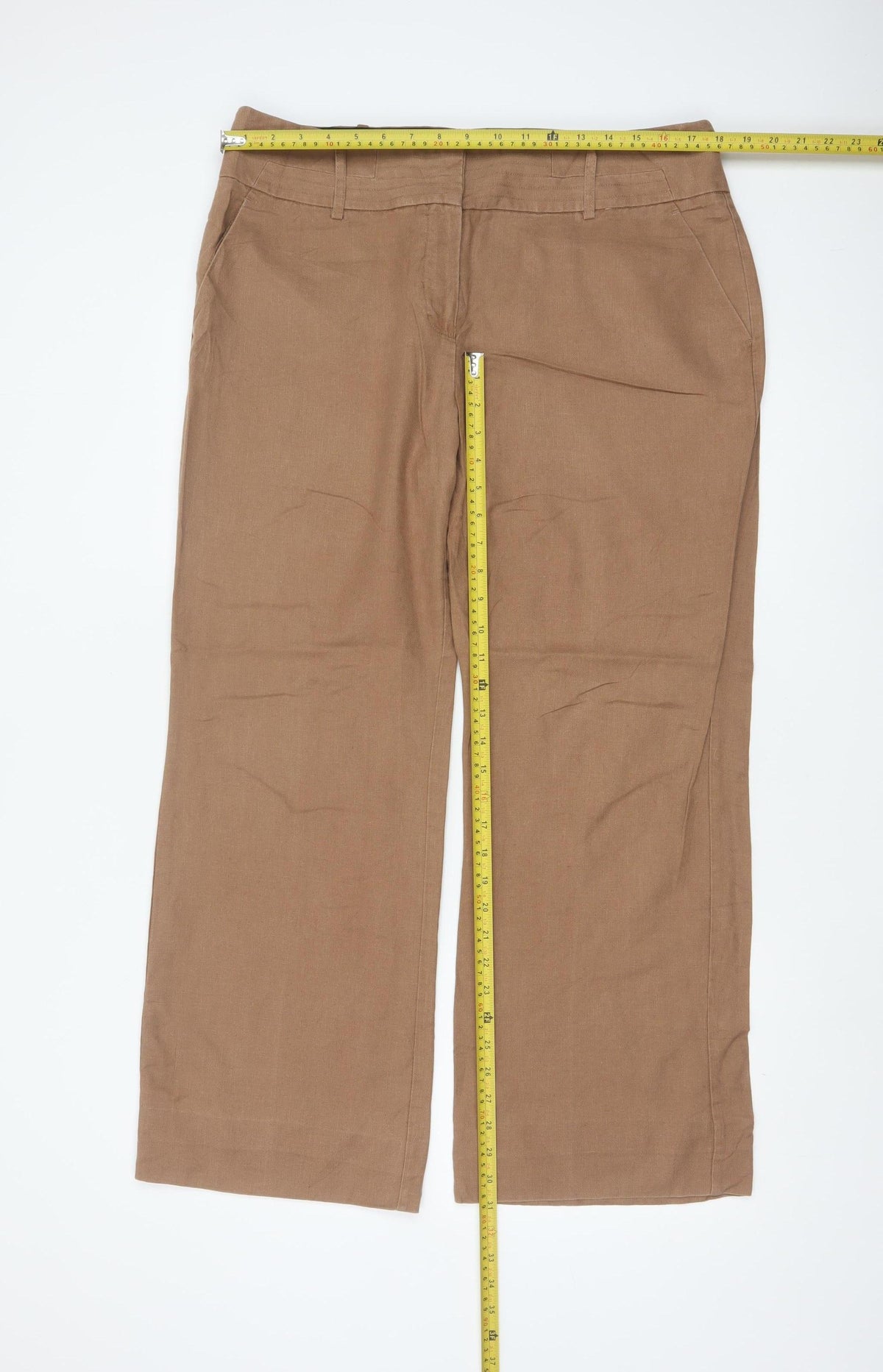 Next Women’s Brown Size 16 Long Straight Leg Smart Trousers
