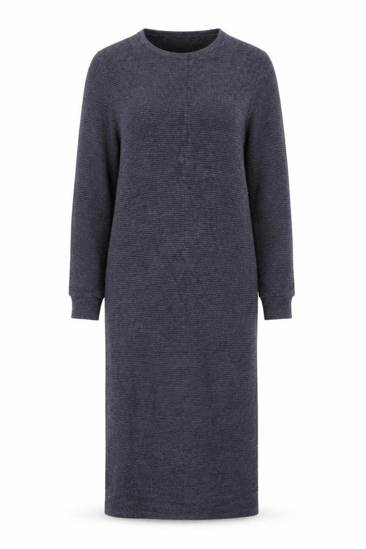 HVAH Women’s Grey XS Knit Rabbit Hair Blend Jumper Dress Long Sleeve