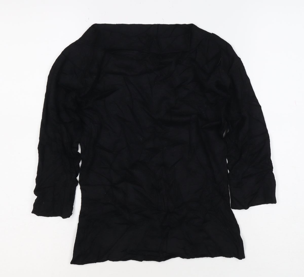 Marks & Spencer Women Black UK 8 Modal Long Sleeve Jersey Top