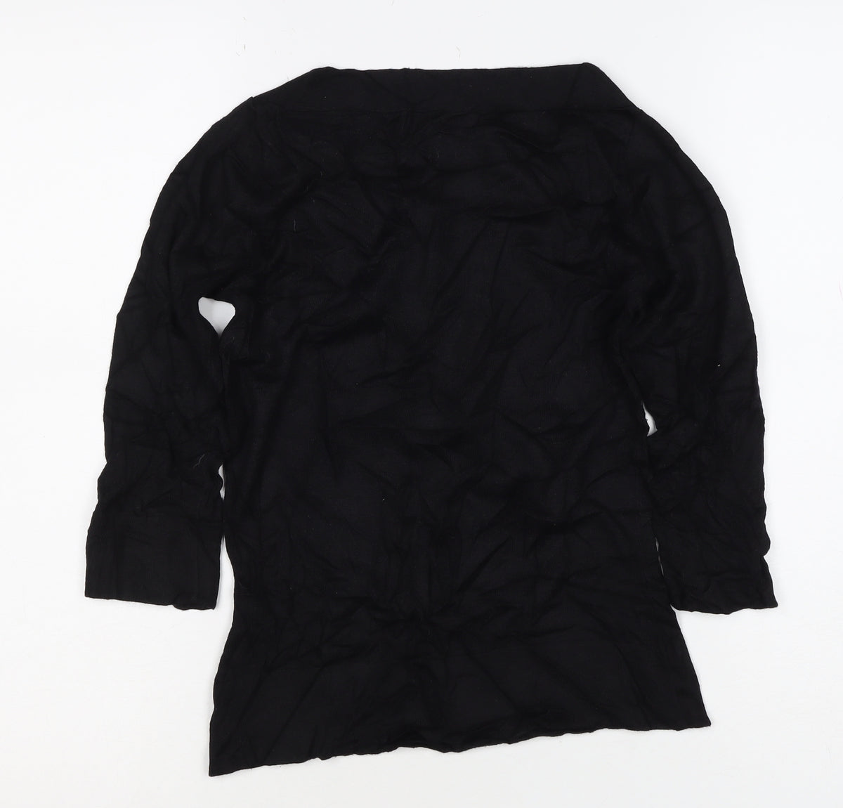 Marks & Spencer Women Black UK 8 Modal Long Sleeve Jersey Top