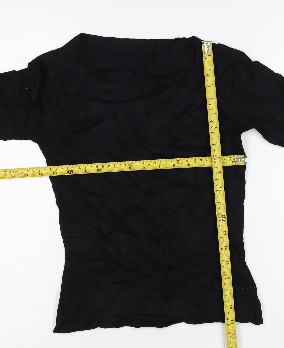 Marks & Spencer Women Black UK 8 Modal Long Sleeve Jersey Top