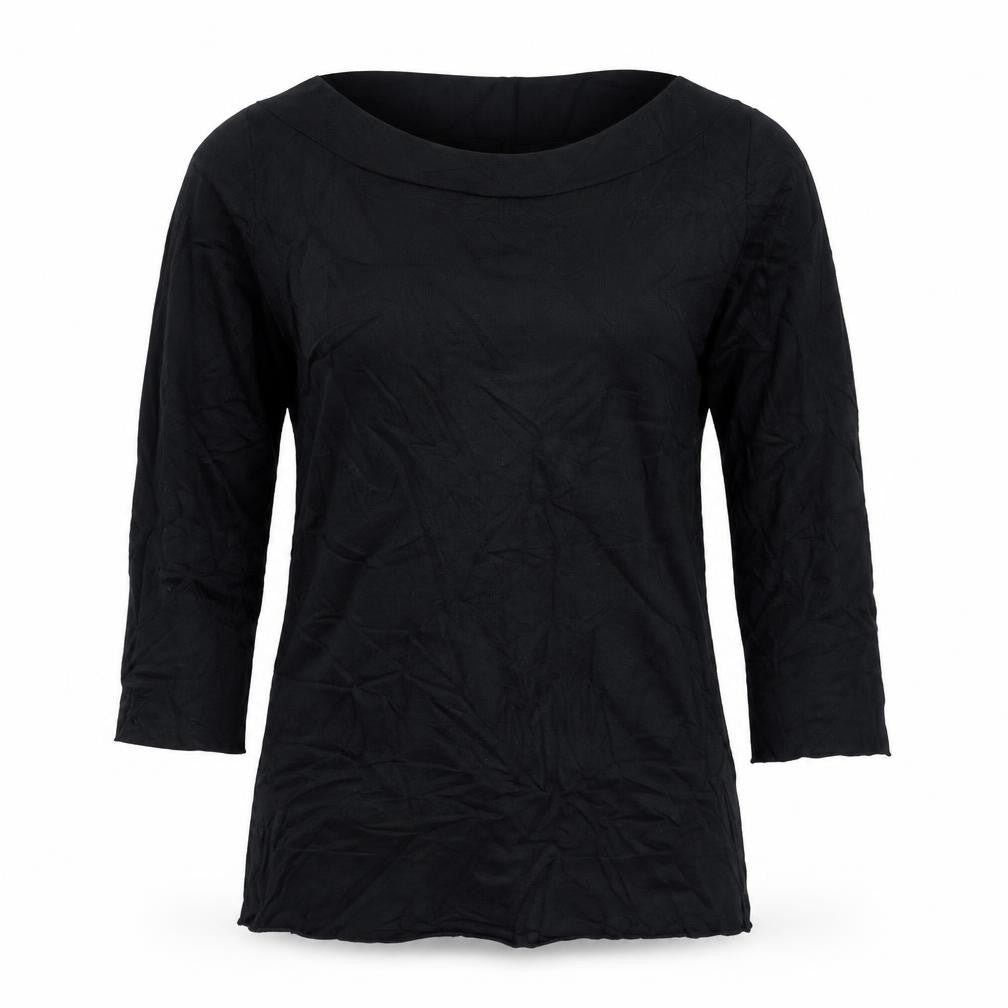 Marks & Spencer Women Black UK 8 Modal Long Sleeve Jersey Top