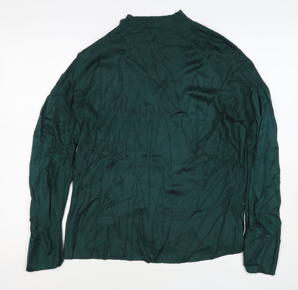 Next Women’s Green UK 14 Button Shoulder Viscose Knit Jumper