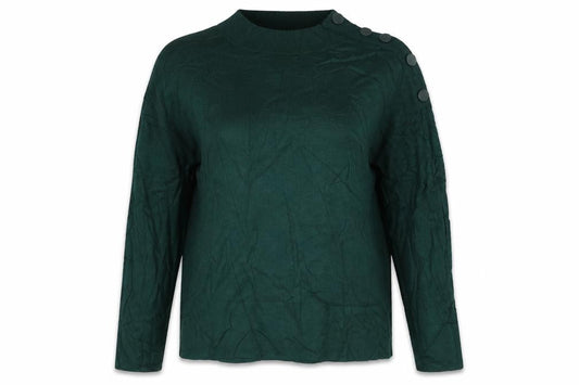 Next Women’s Green UK 14 Button Shoulder Viscose Knit Jumper