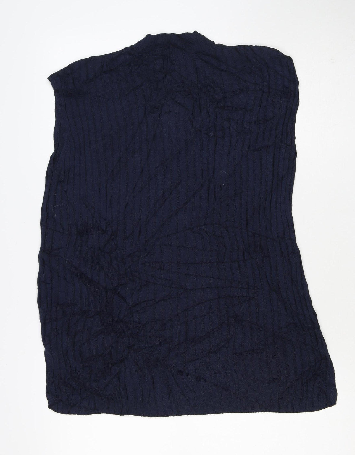 Marks & Spencer Women's Blue M Geometric Knit Crew Neck Jumper