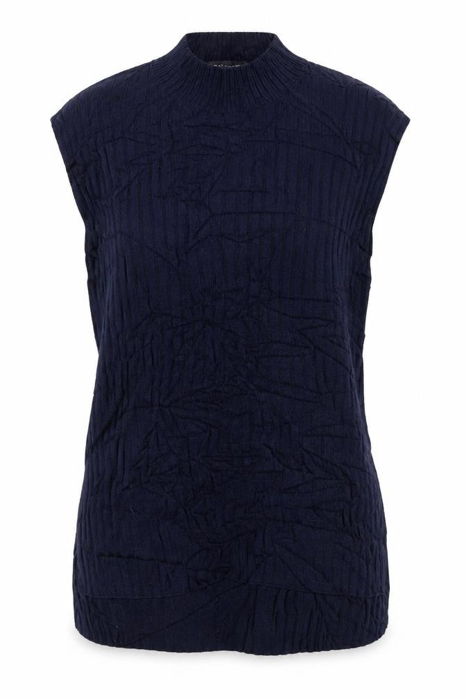 Marks & Spencer Women's Blue M Geometric Knit Crew Neck Jumper