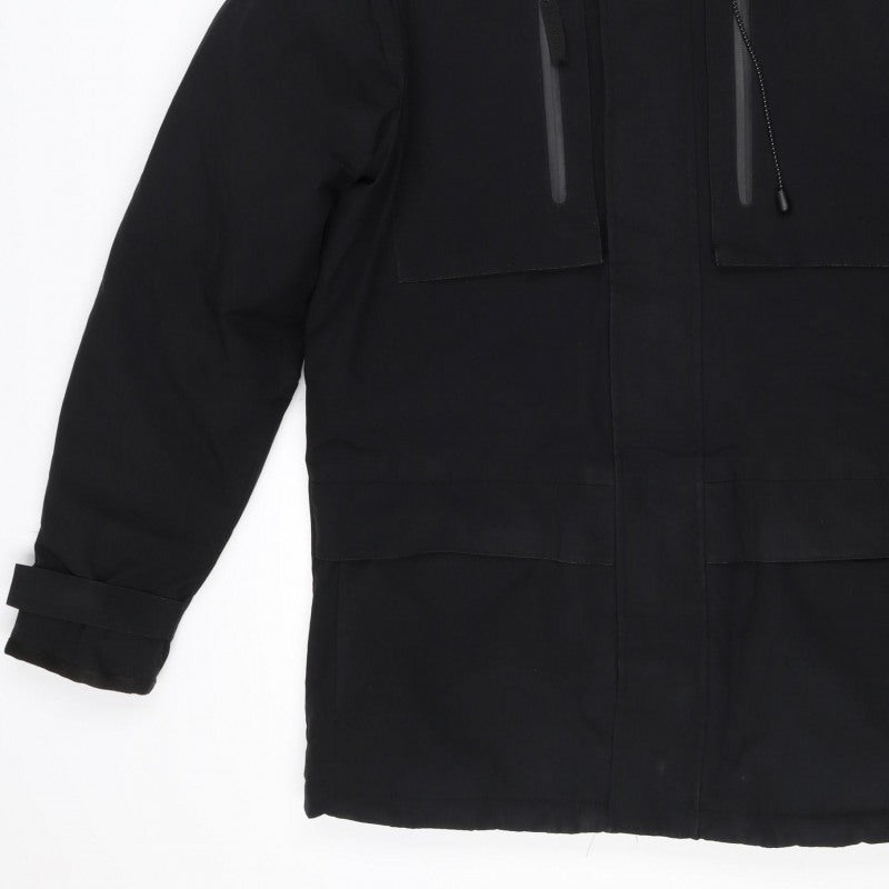 Core Men’s Black XS Hooded Parka Full Zip Softshell Coat