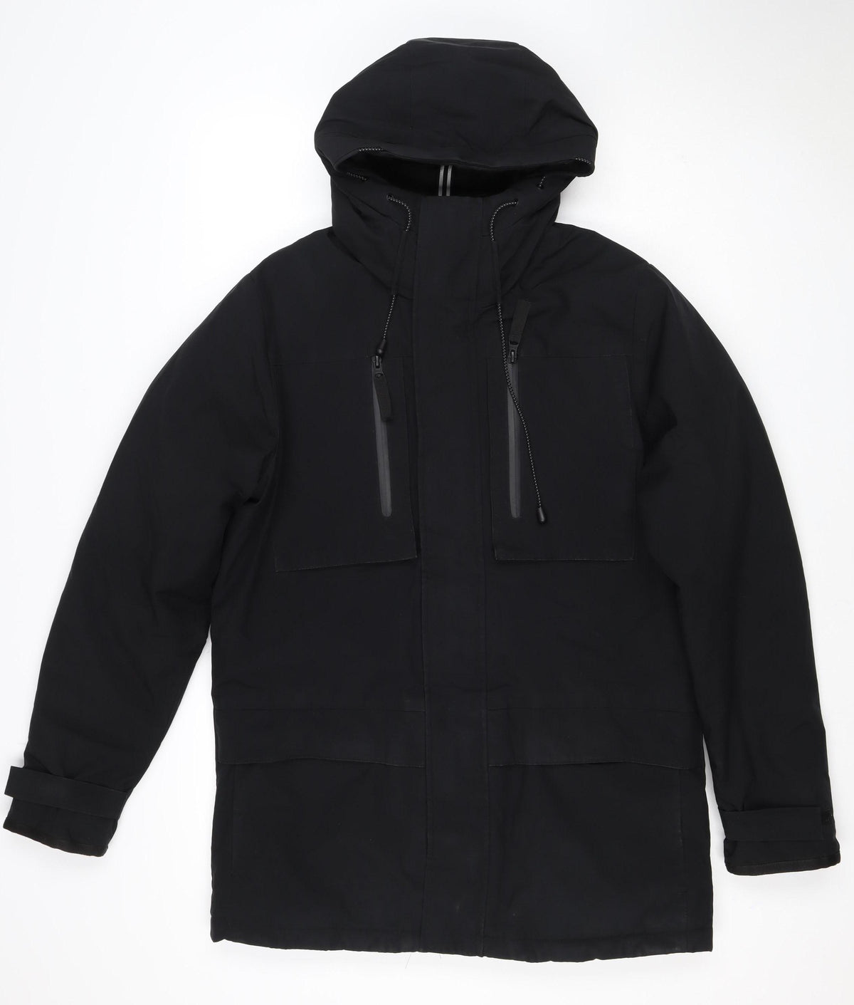 Core Men’s Black XS Hooded Parka Full Zip Softshell Coat