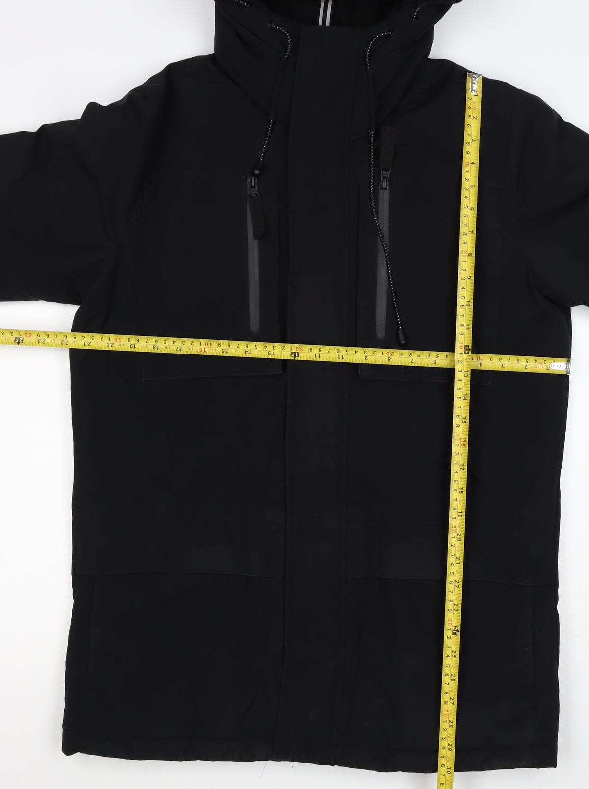Core Men’s Black XS Hooded Parka Full Zip Softshell Coat