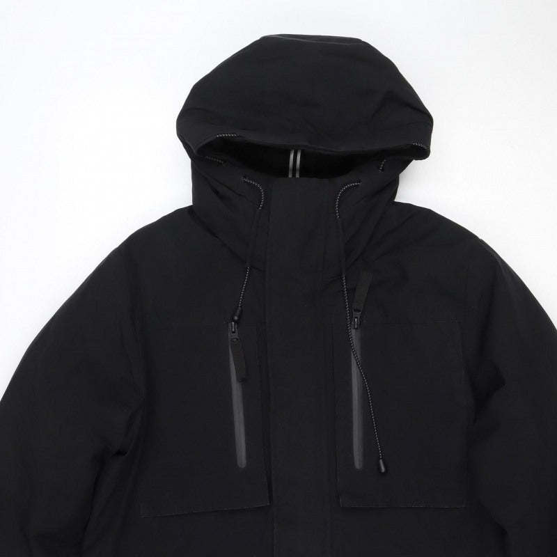 Core Men’s Black XS Hooded Parka Full Zip Softshell Coat