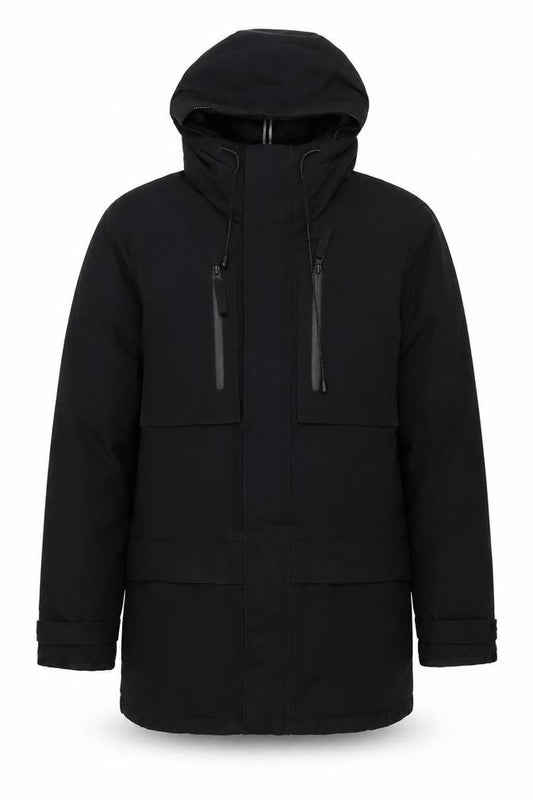 Core Men’s Black XS Hooded Parka Full Zip Softshell Coat