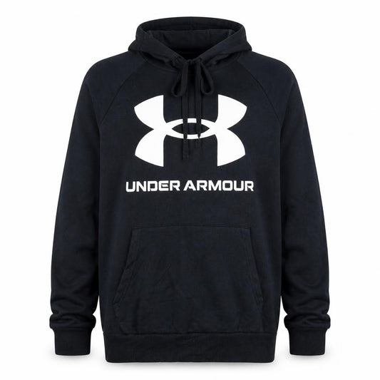 Under Armour Men Black L Loose Pullover Logo Hoodie