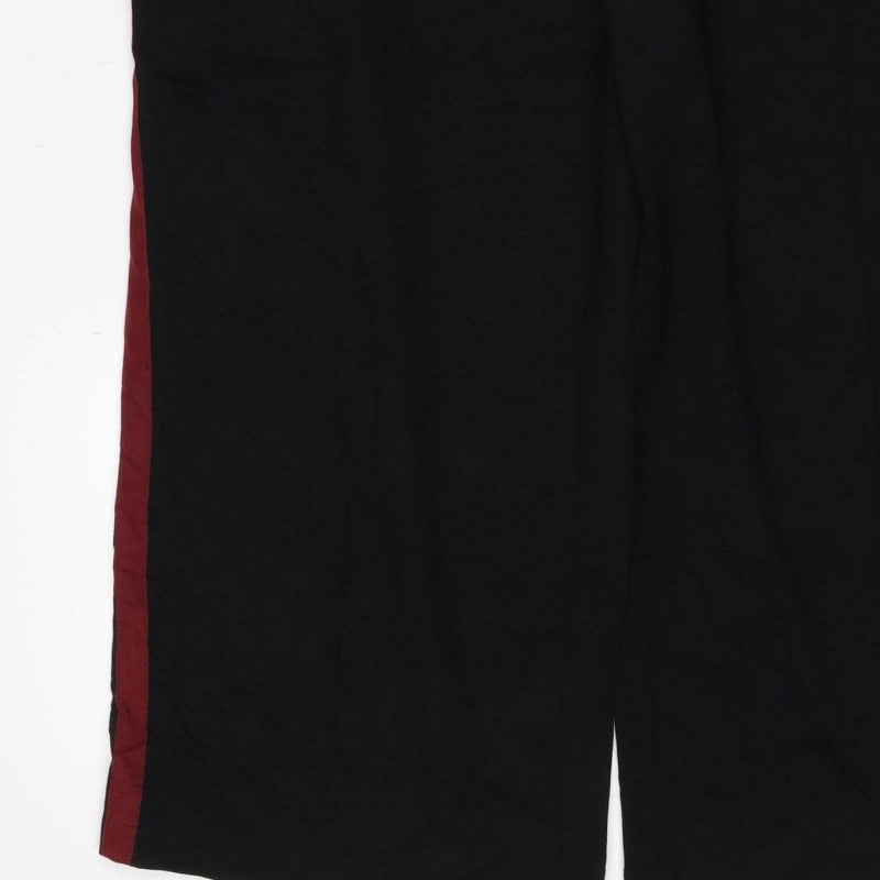 Marks & Spencer Women’s Black Size 20 Regular Drawstring Stripe Joggers