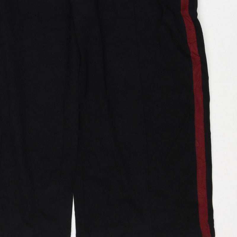 Marks & Spencer Women’s Black Size 20 Regular Drawstring Stripe Joggers