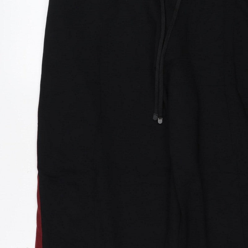 Marks & Spencer Women’s Black Size 20 Regular Drawstring Stripe Joggers