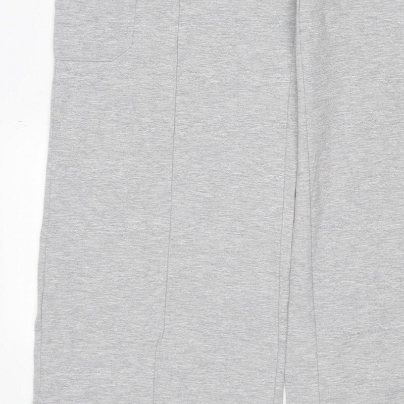 Marks and Spencer Women Grey Size 12 Cargo Jogger Trousers Drawstring