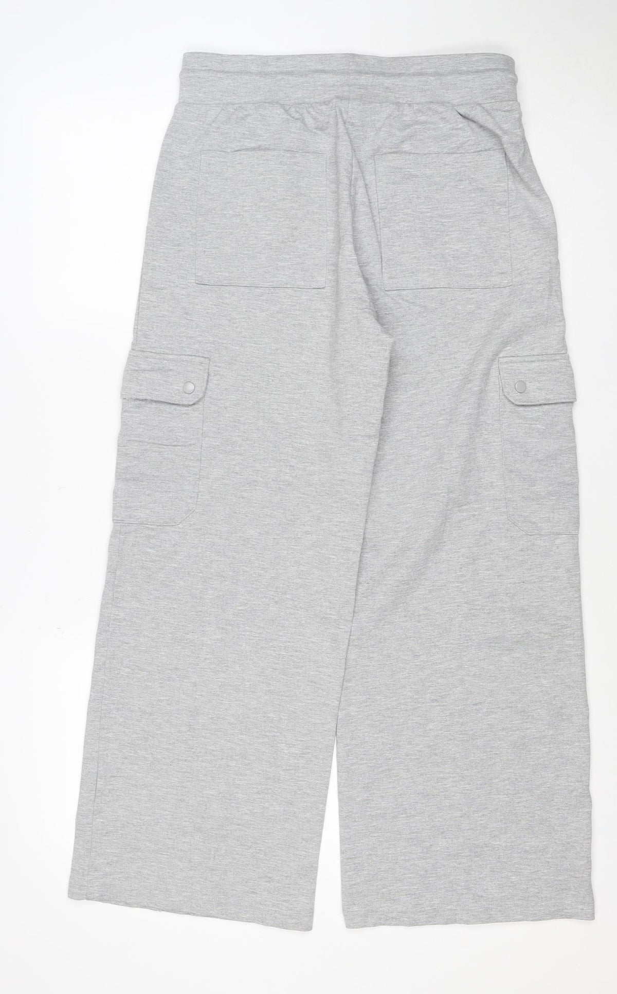 Marks and Spencer Women Grey Size 12 Cargo Jogger Trousers Drawstring