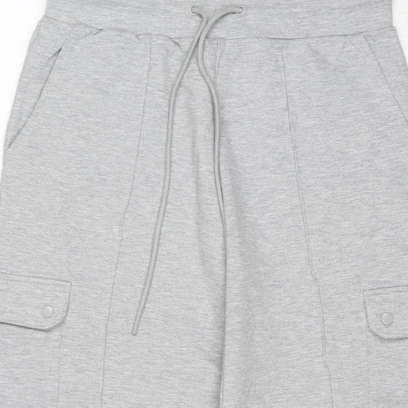 Marks and Spencer Women Grey Size 12 Cargo Jogger Trousers Drawstring
