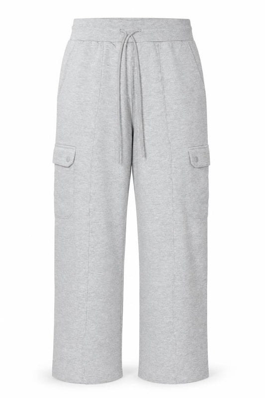 Marks and Spencer Women Grey Size 12 Cargo Jogger Trousers Drawstring