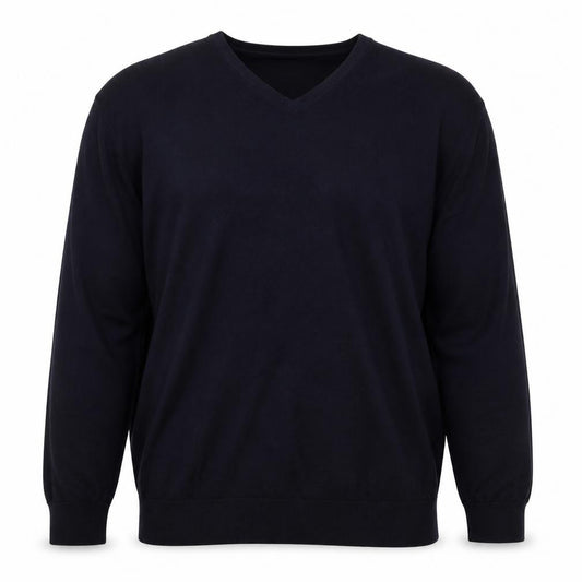 Autograph Men’s Black XL Merino Wool V-Neck Pullover Jumper
