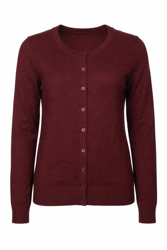 GAP Women’s Burgundy Red M Cotton Cashmere Button Cardigan