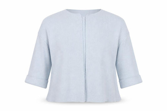 Modern Rarity Women’s Blue S Open Knit 3/4 Sleeve Cardigan