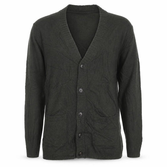 M&S Womens Black M Lambswool Rich V-Neck Button Cardigan Knit