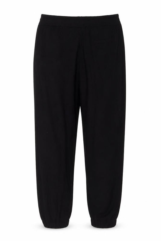 Zara Women Black M Wide Leg Viscose Knit Trousers