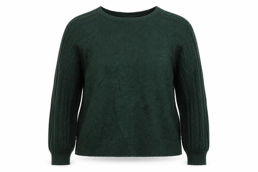 Thought Women Green UK 16 Cotton Knit Crew Neck Long Sleeve Jumper