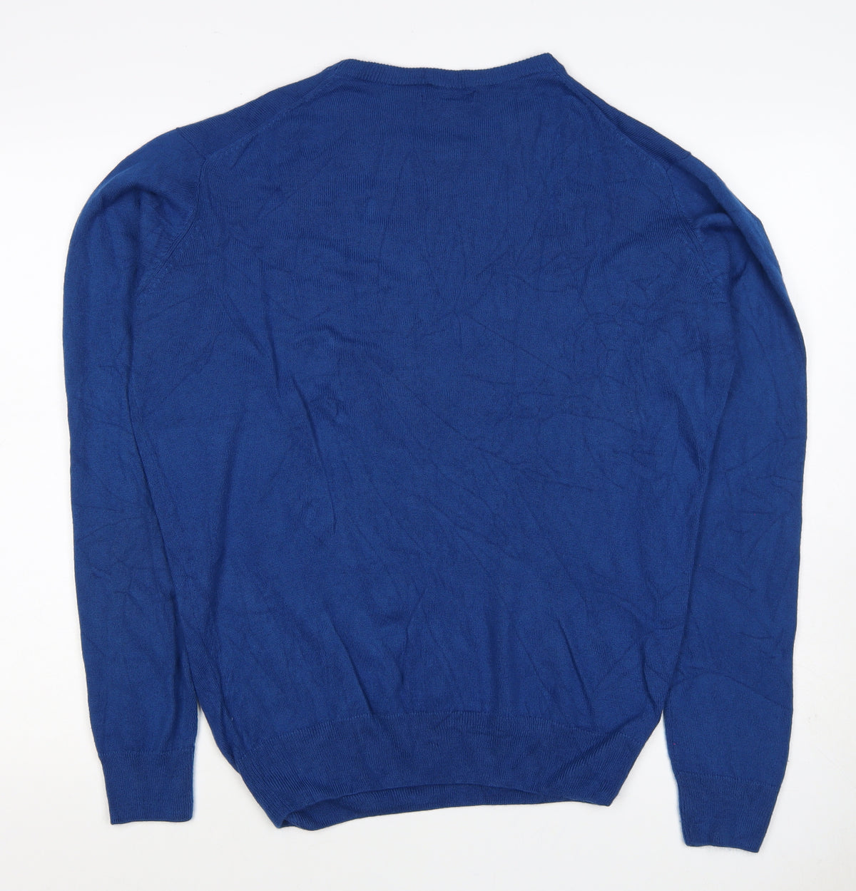 James Pringle Men’s Blue L Crew Neck Acrylic Pullover Jumper