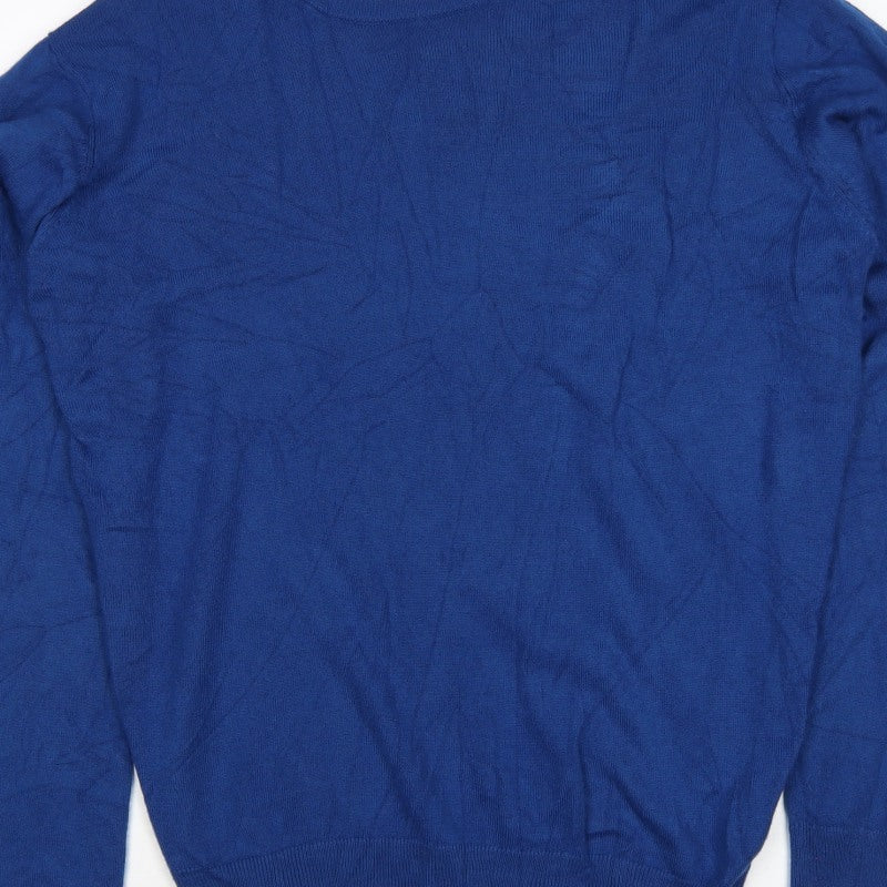 James Pringle Men’s Blue L Crew Neck Acrylic Pullover Jumper