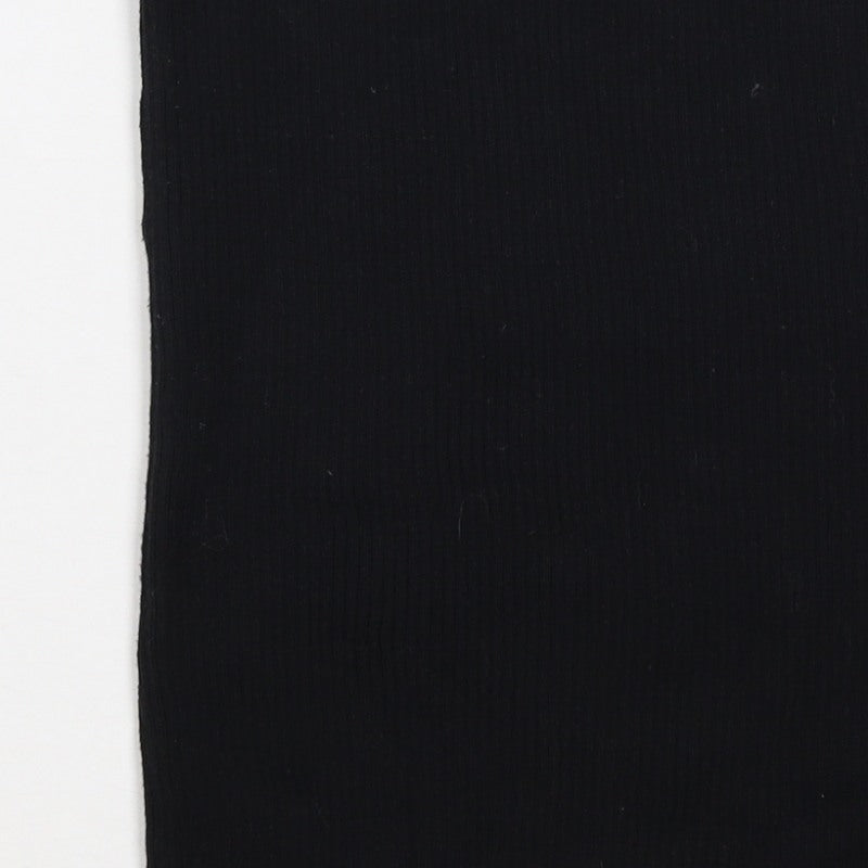 ASOS Design Women Black UK 10 Ribbed Basic Slim Tank Top