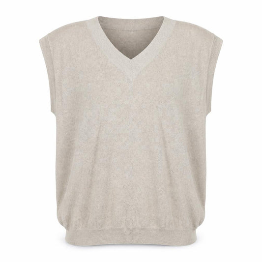 ASOS Design Mens Beige M Sleeveless V-Neck Knit Jumper Vest