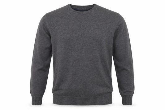 Marks and Spencer Men Grey Large Organic Cotton Crew Neck Pullover Jumper
