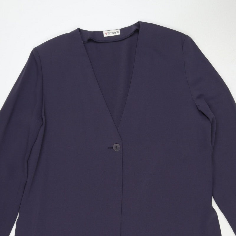 Windsmoor Women’s Blue Size 18 Single-Breasted Suit Jacket Blazer