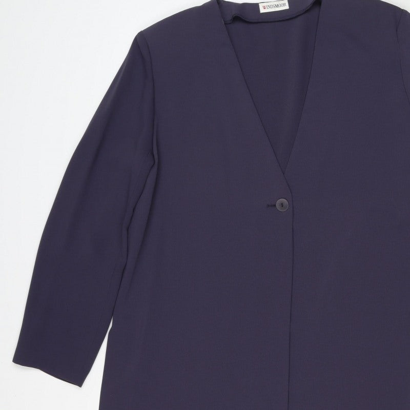 Windsmoor Women’s Blue Size 18 Single-Breasted Suit Jacket Blazer