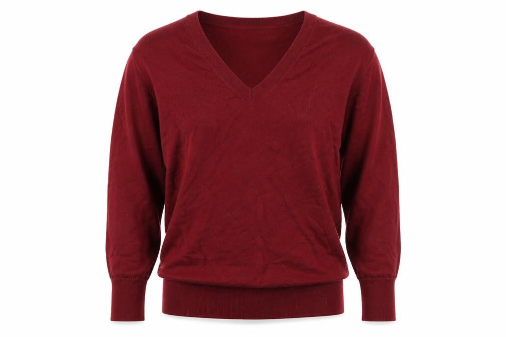 Uniqlo Women’s Red M 100% Wool V-Neck Long Sleeve Pullover Jumper