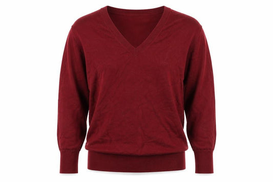 Uniqlo Women’s Red M 100% Wool V-Neck Long Sleeve Pullover Jumper