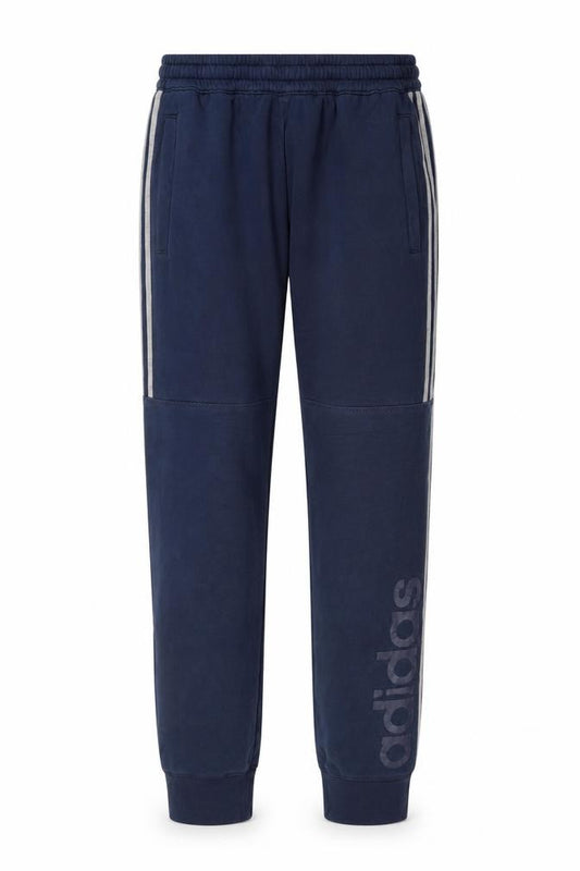 Adidas Men’s Navy XL Track Pants Joggers Cotton Blend Side Stripe