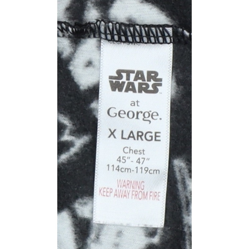 George Men’s Black XL Star Wars Fleece Drawstring Pyjama Pants